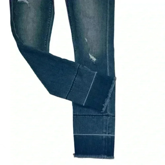 Express Jeans Exp Supersoft Ankle Leggings Mid Rise Womens Size 4R Distressed - Picture 2 of 6